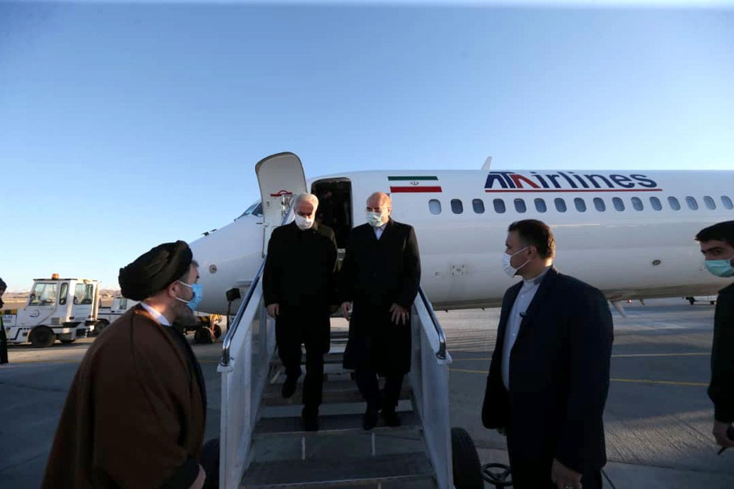  استقبال از قالیباف در بدو ورود به تبریز