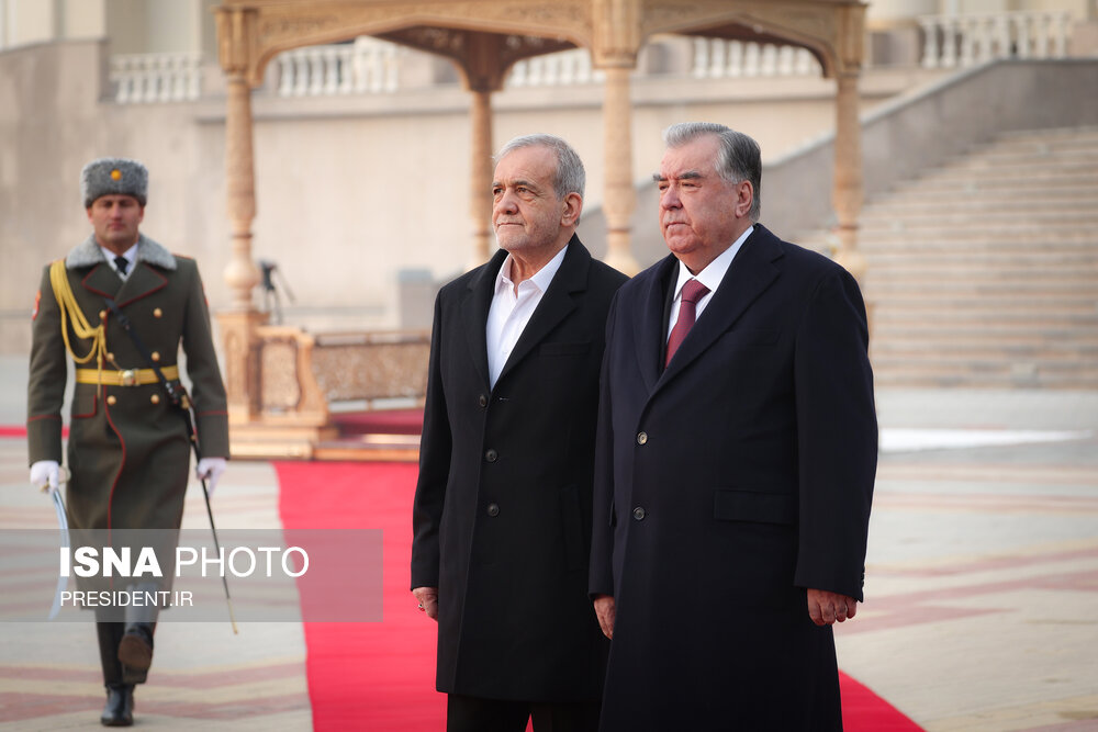 استقبال رئیس جمهور تاجیکستان از پزشکیان