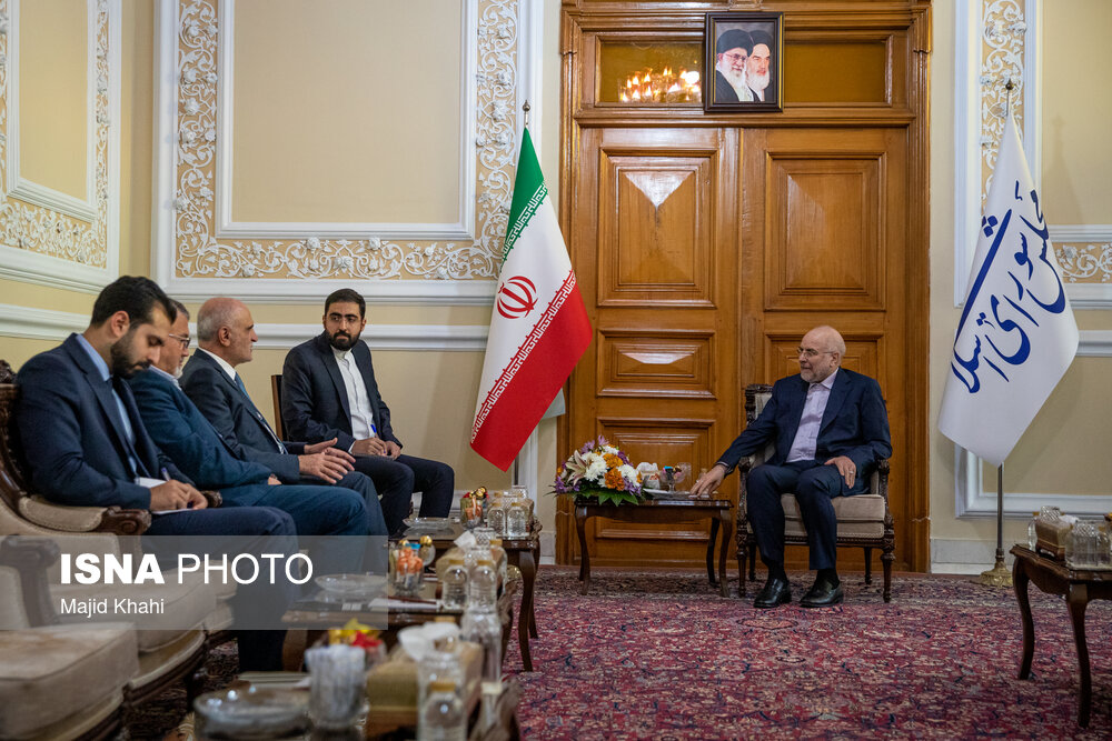 دیدار «علی حسن خلیل» معاون سیاسی رئیس مجلس لبنان با قالیباف