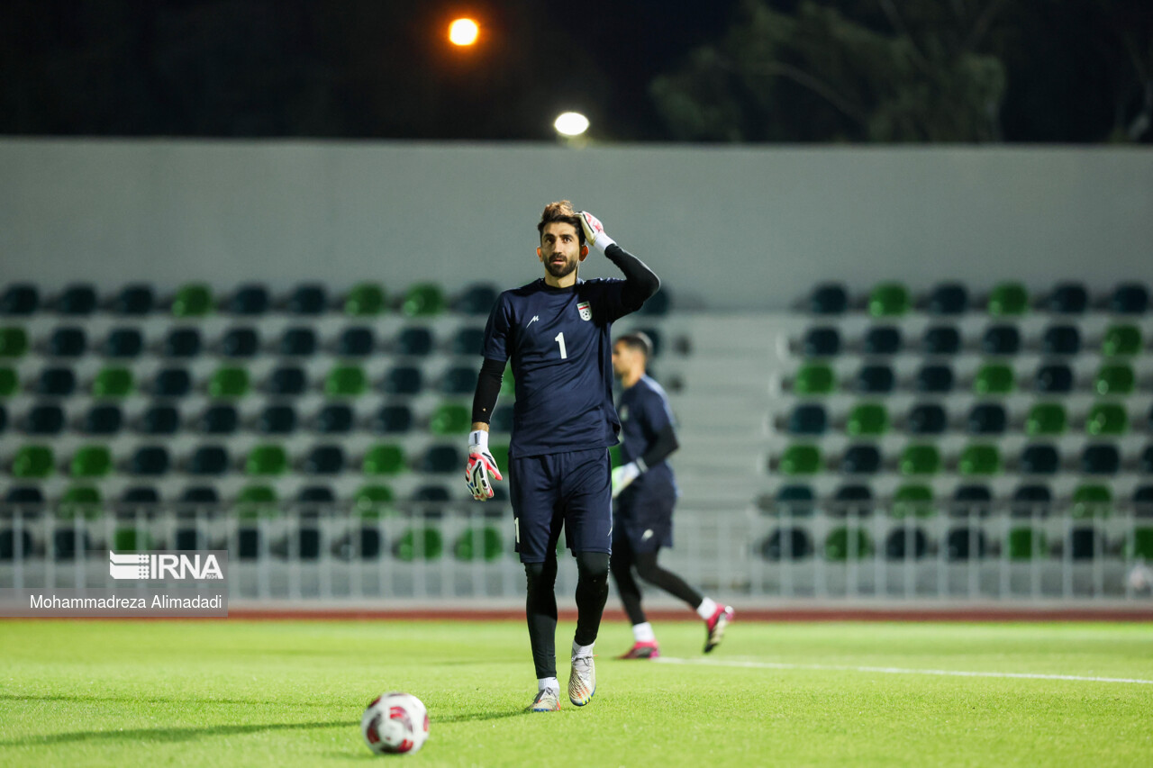 تمرین تیم ملی فوتبال در جزیره کیش