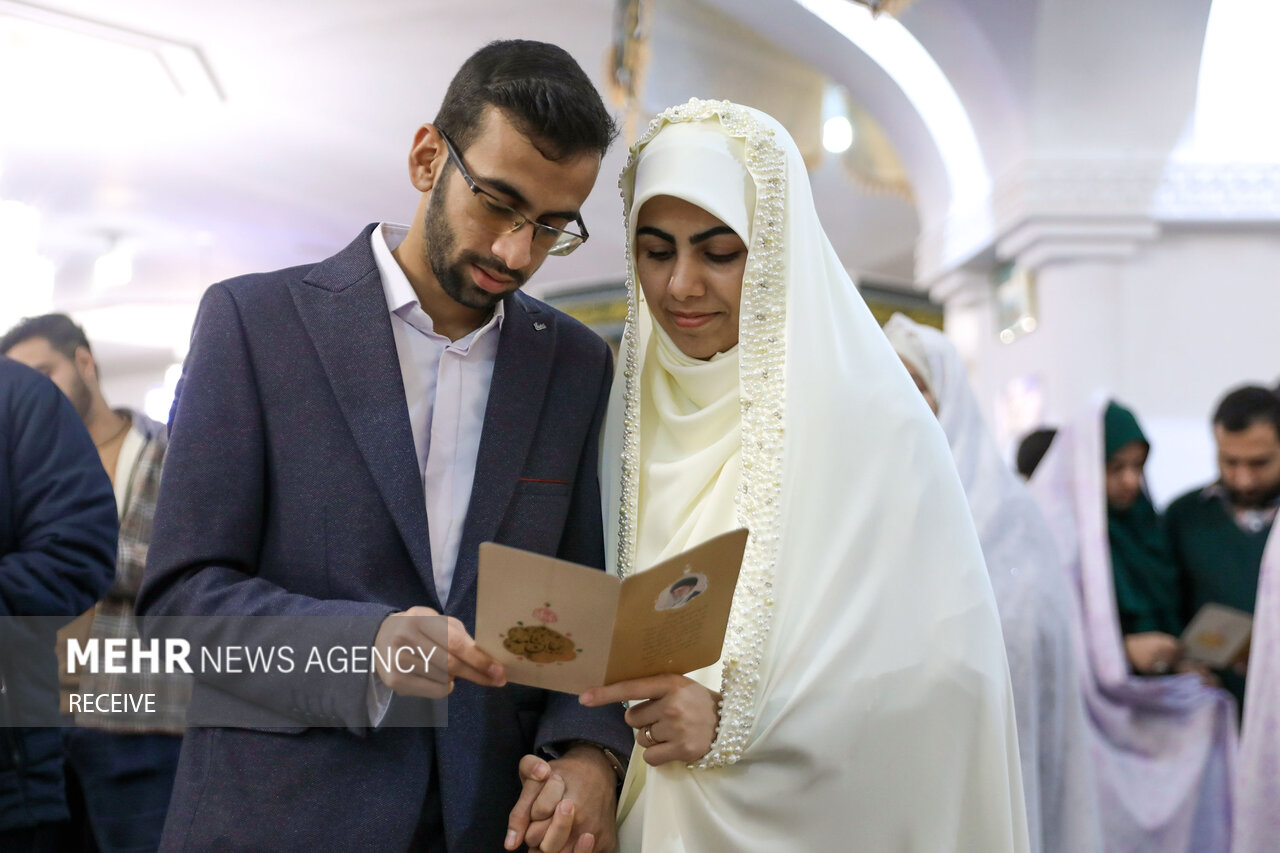 مراسم ازدواج دانشجویی در حرم مطهر امام رضا (ع)