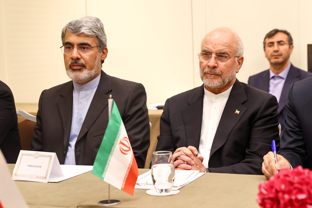 دیدار رئیس مجلس عمان با قالیباف