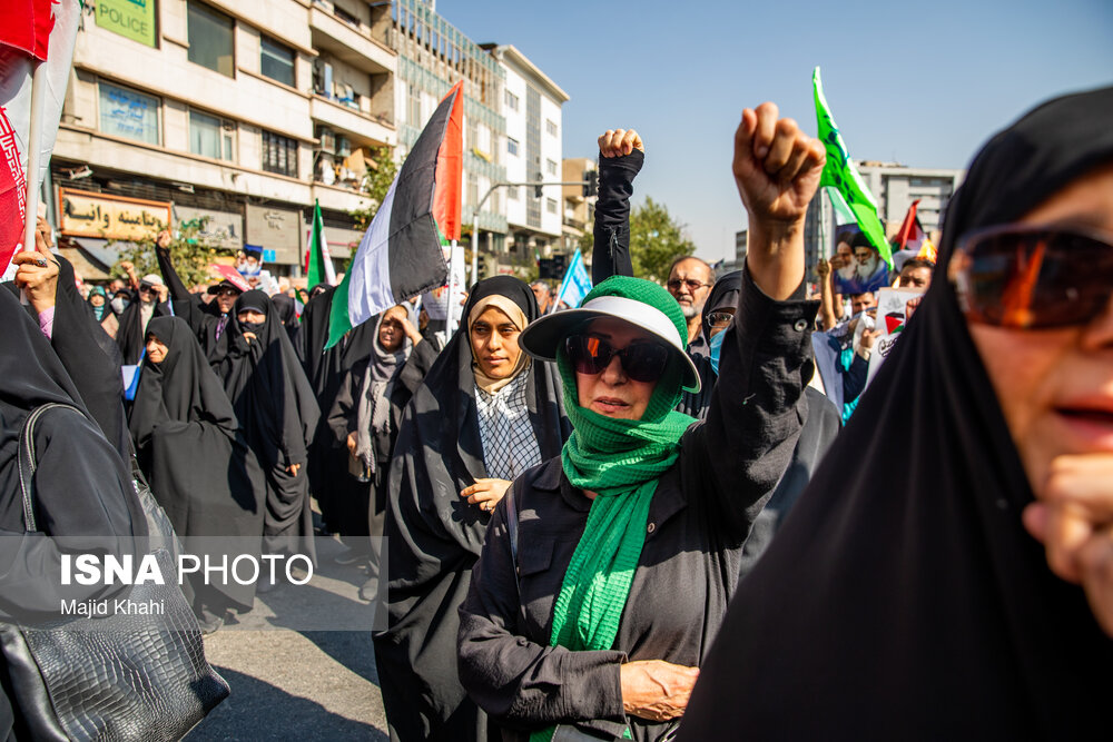 راهپیمایی حمایت از مردم غزه - تهران
