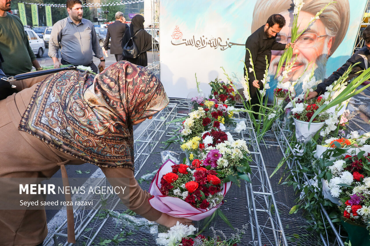 ادای احترام به شهید سیدحسن نصرالله