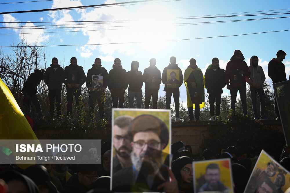 آیین تشییع پیکر شهید سیدهاشم صفی‌الدین - دیر قانون النهر