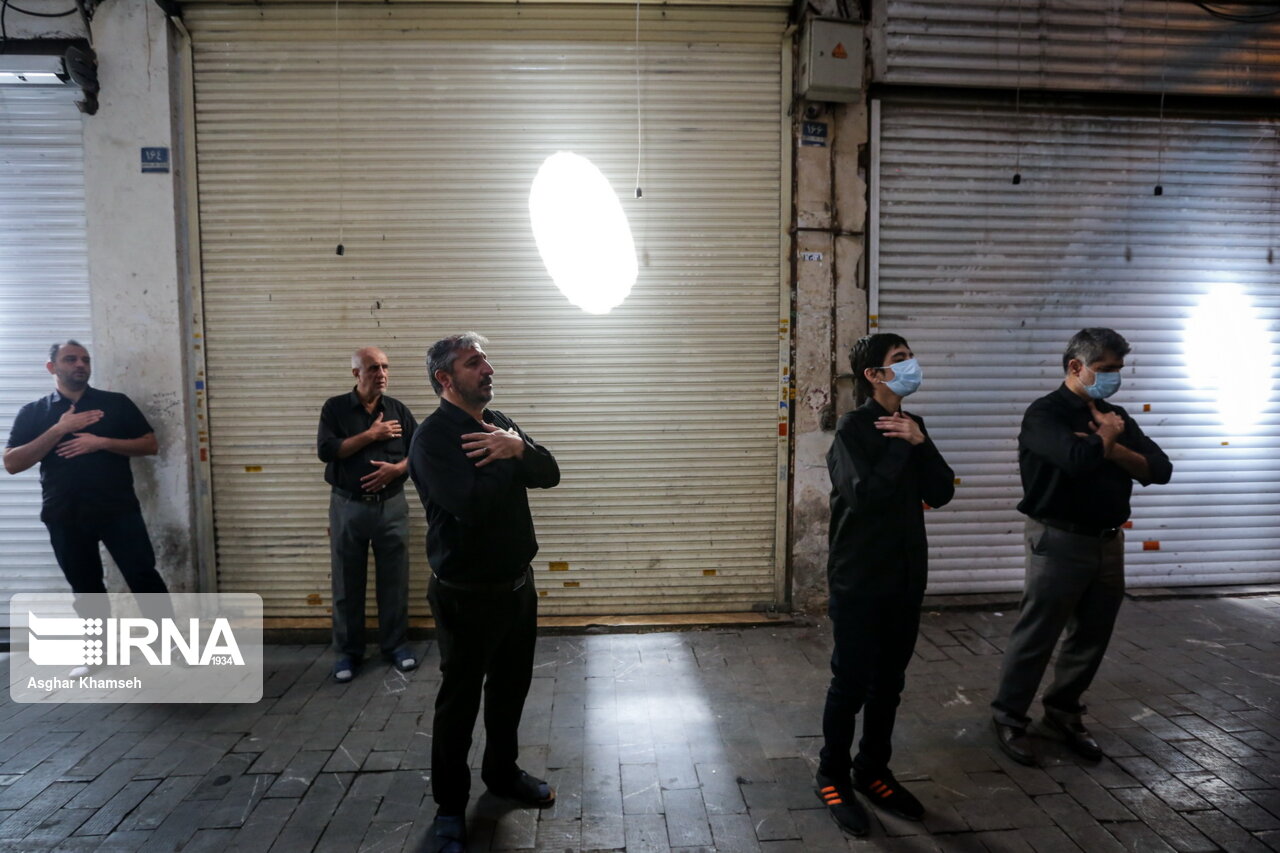 عزاداری شهادت امام جعفر صادق(ع) در بازار تهران