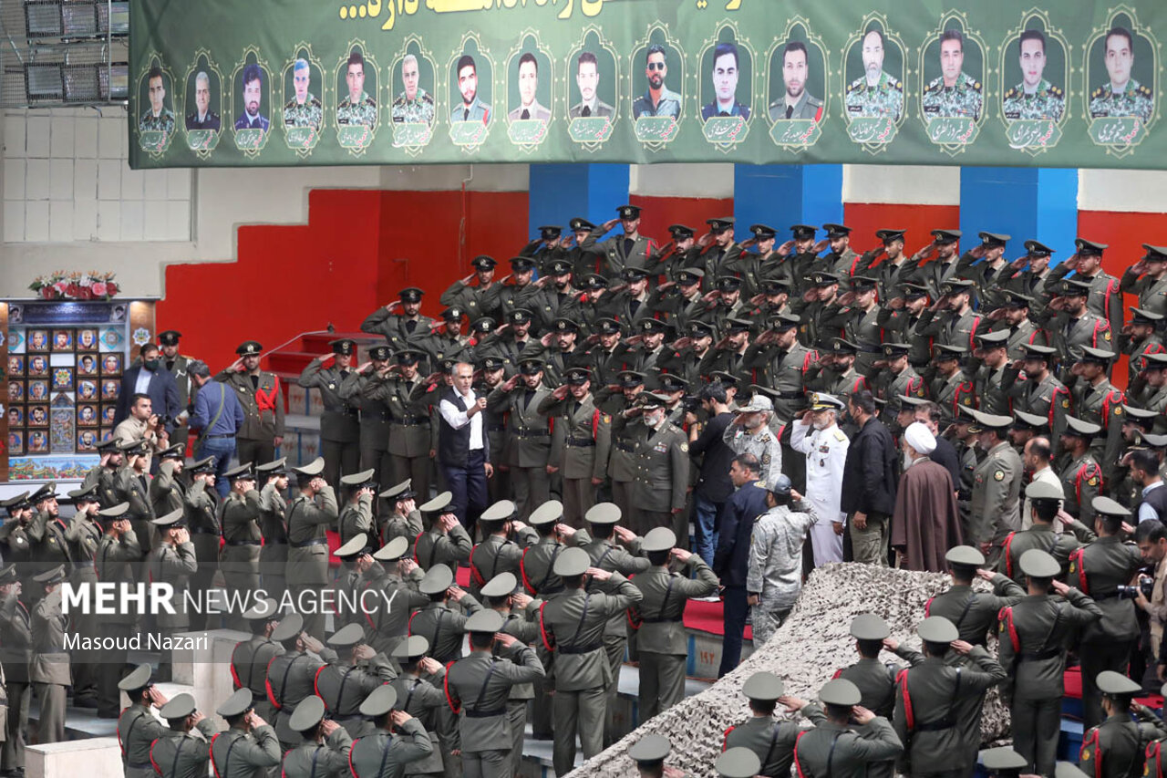 مراسم دانش‌آموختگی دانشجویان دانشگاه‌های افسری آجا