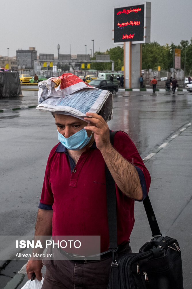 بارش باران در تهران