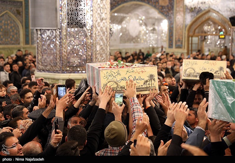 مراسم وداع با شهیدان گمنام در حرم مطهر رضوی