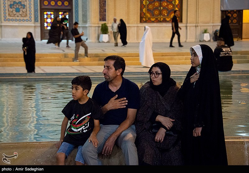 مراسم عزاداری شب هفتم محرم در حرم مطهر حضرت شاهچراغ (ع)