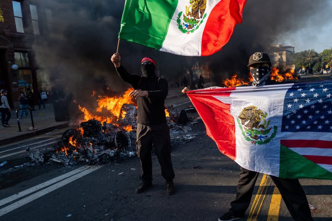 درگیری های دیروز لس آنجلس آمریکا