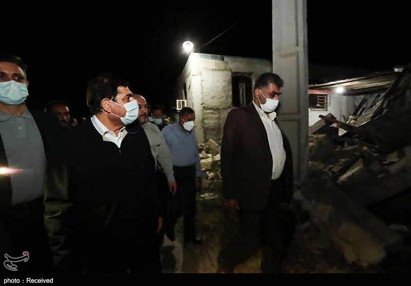 بازدید مخبر از مناطق زلزله زده هرمزگان