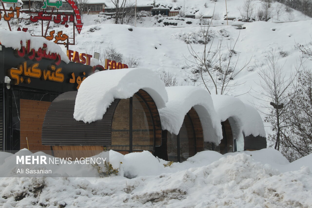بارش برف در گردنه حیران