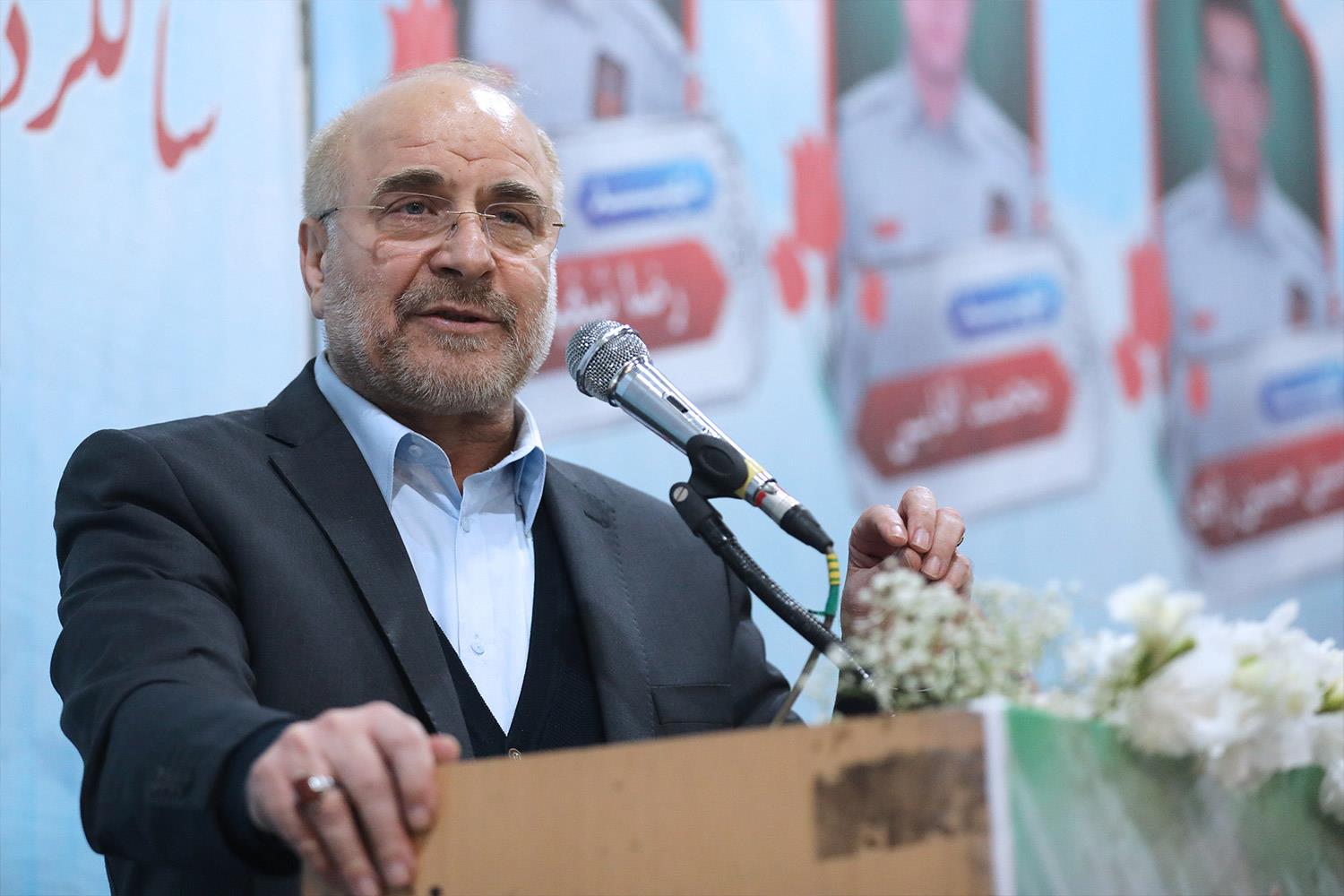 مراسم سالگرد شهدای آتش نشان حادثه پلاسکو با حضور قالیباف