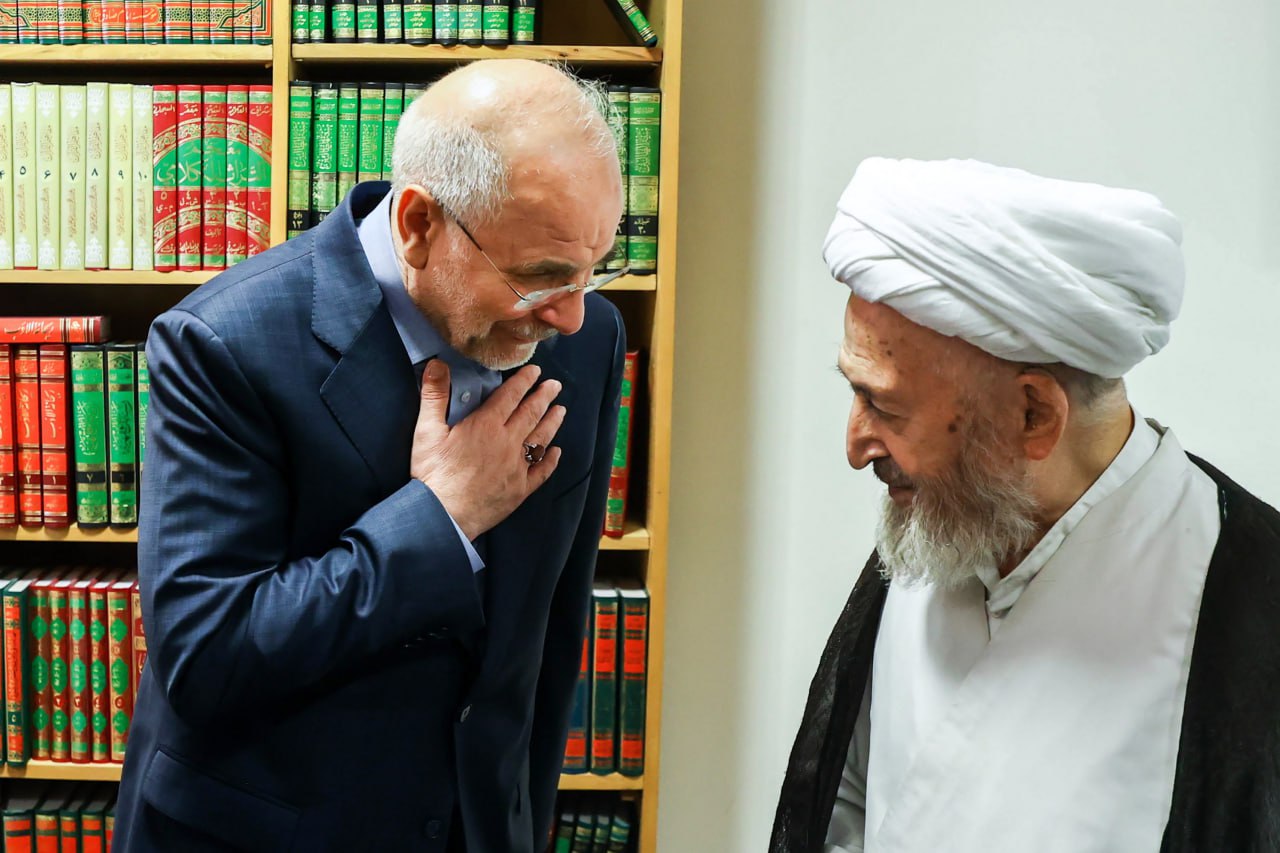 دیدار قالیباف با آیت‌الله‌العظمی شیخ جعفر سبحانی