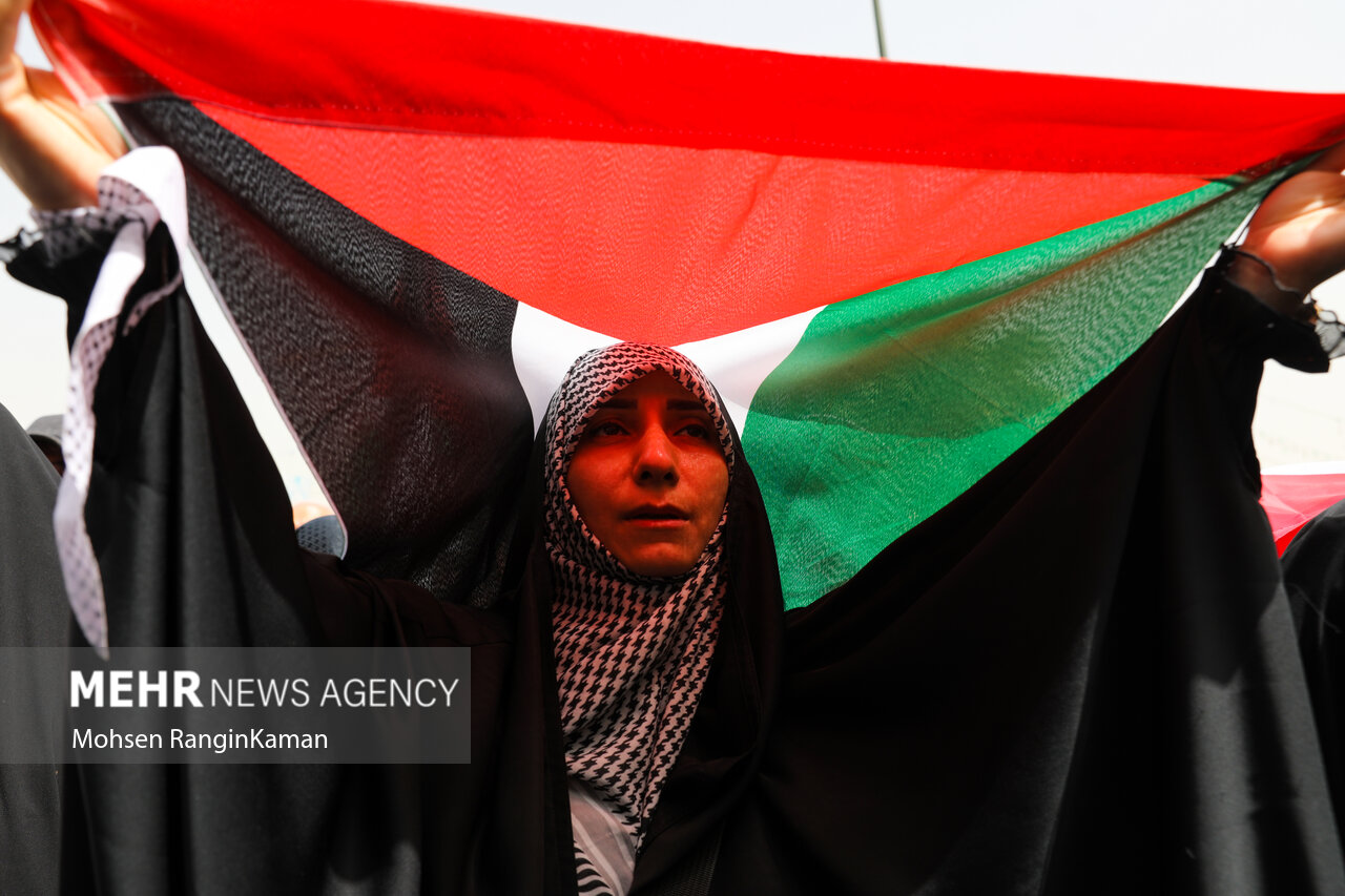 تجمع مردمی در حمایت از مردم مظلوم غزه