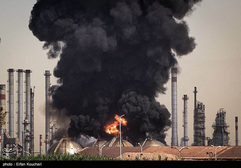  آتش سوزی پالایشگاه تهران