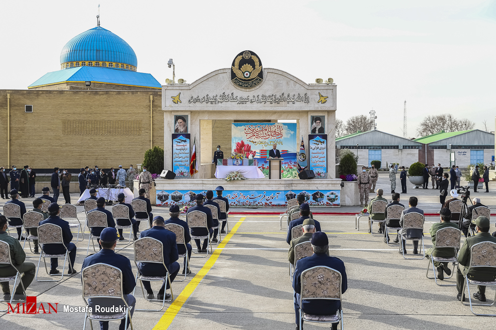 قالیباف در مراسم تشییع پیکر خلبان شهید