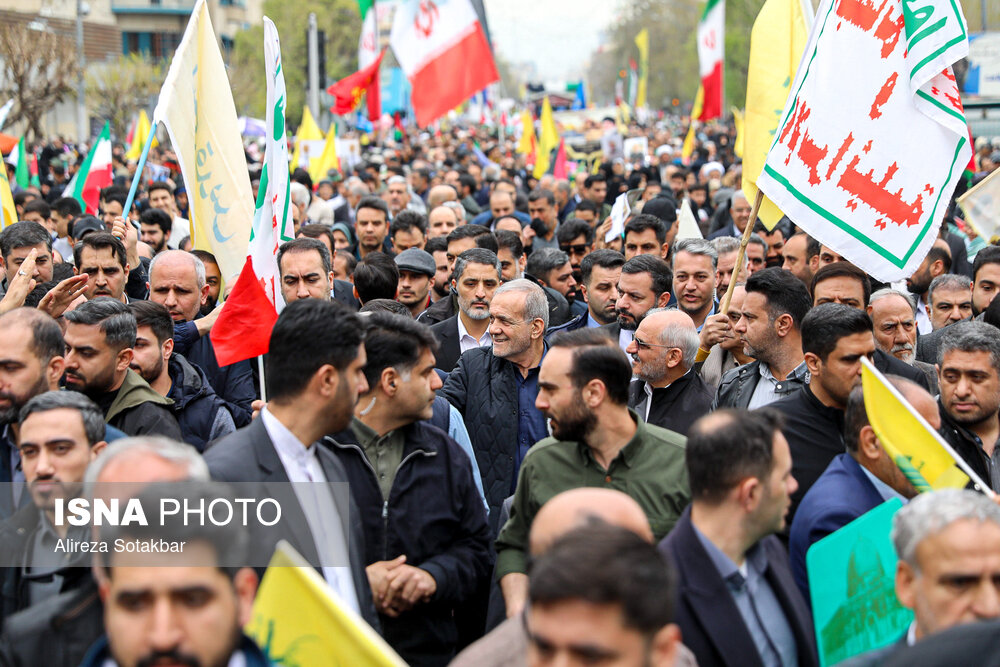 حضور مسئولین نظام در مراسم روز قدس در تهران