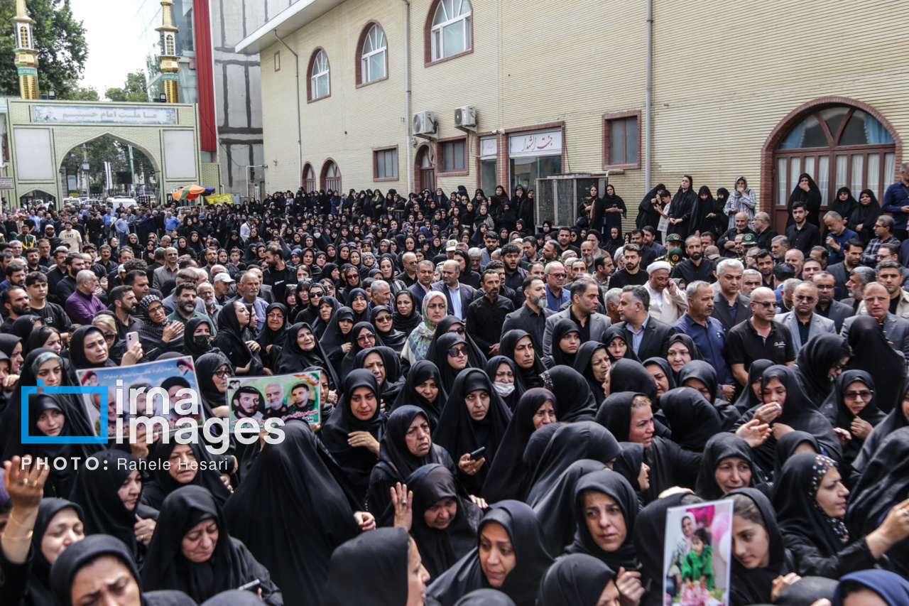 تشییع پیکر ۲ شهید تجاوز رژیم صهیونیستی در گرگان