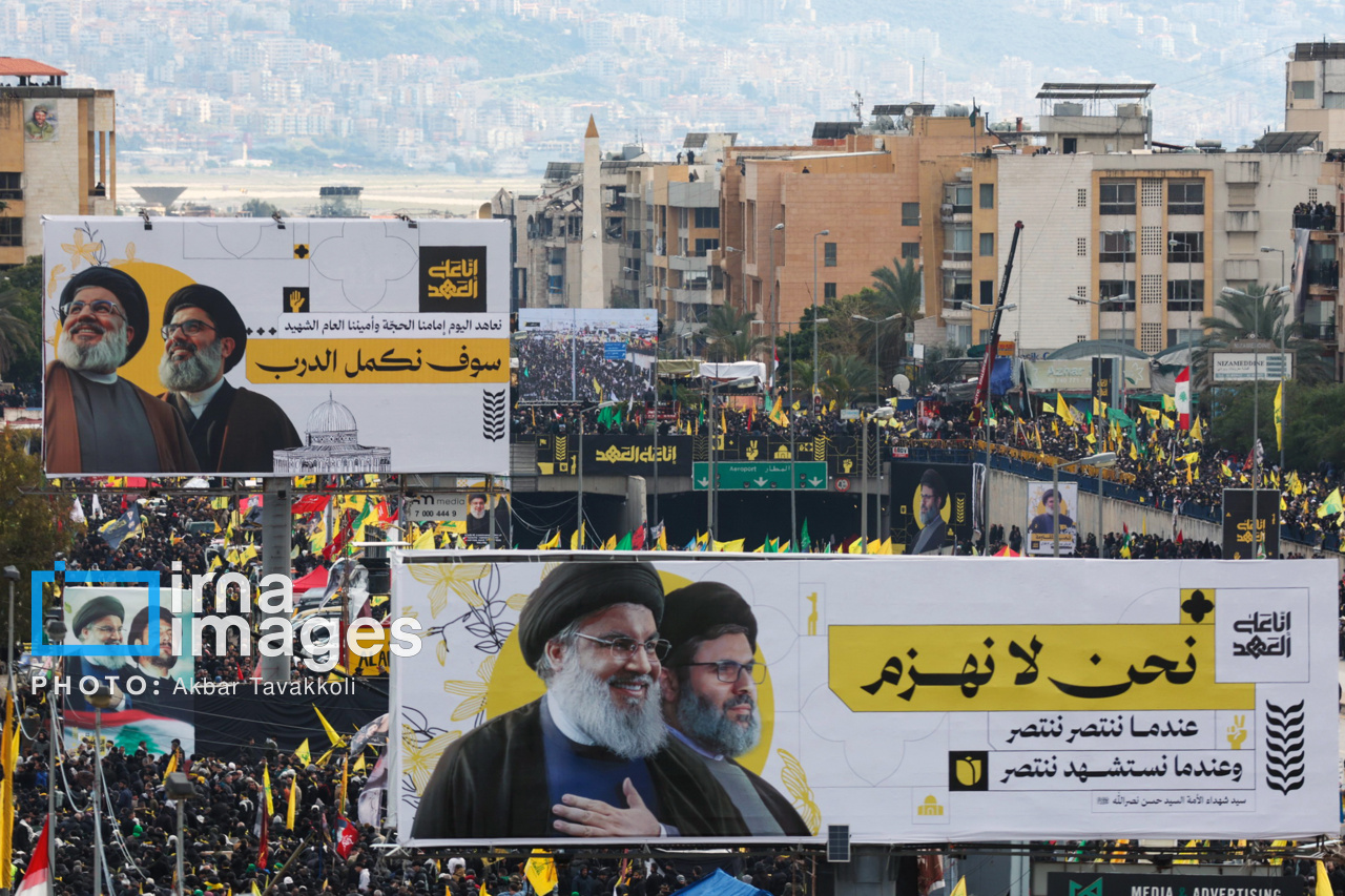 تشییع پیکر شهیدان «سید حسن نصرالله» و «سید هاشم صفی الدین»