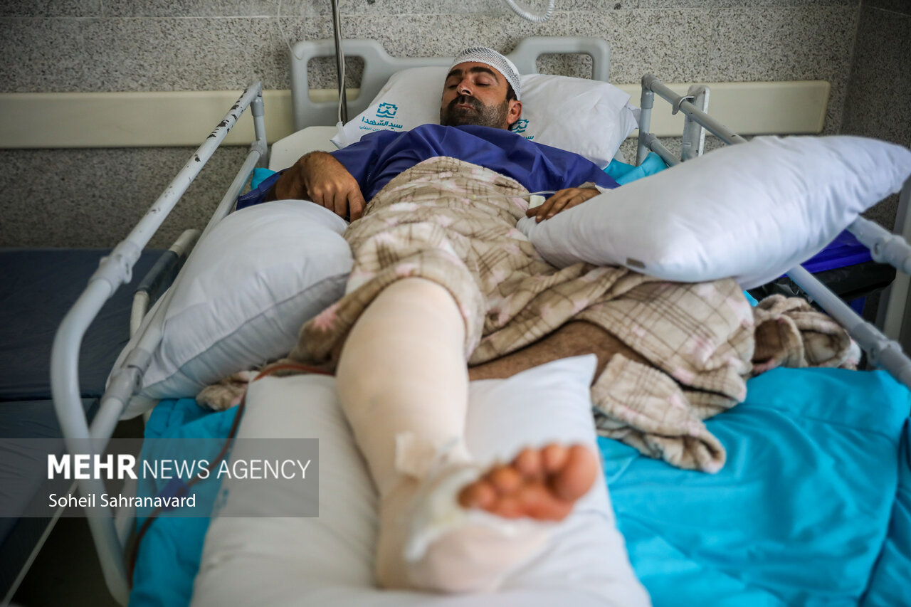 مصدومان حادثه بندر شهید رجایی