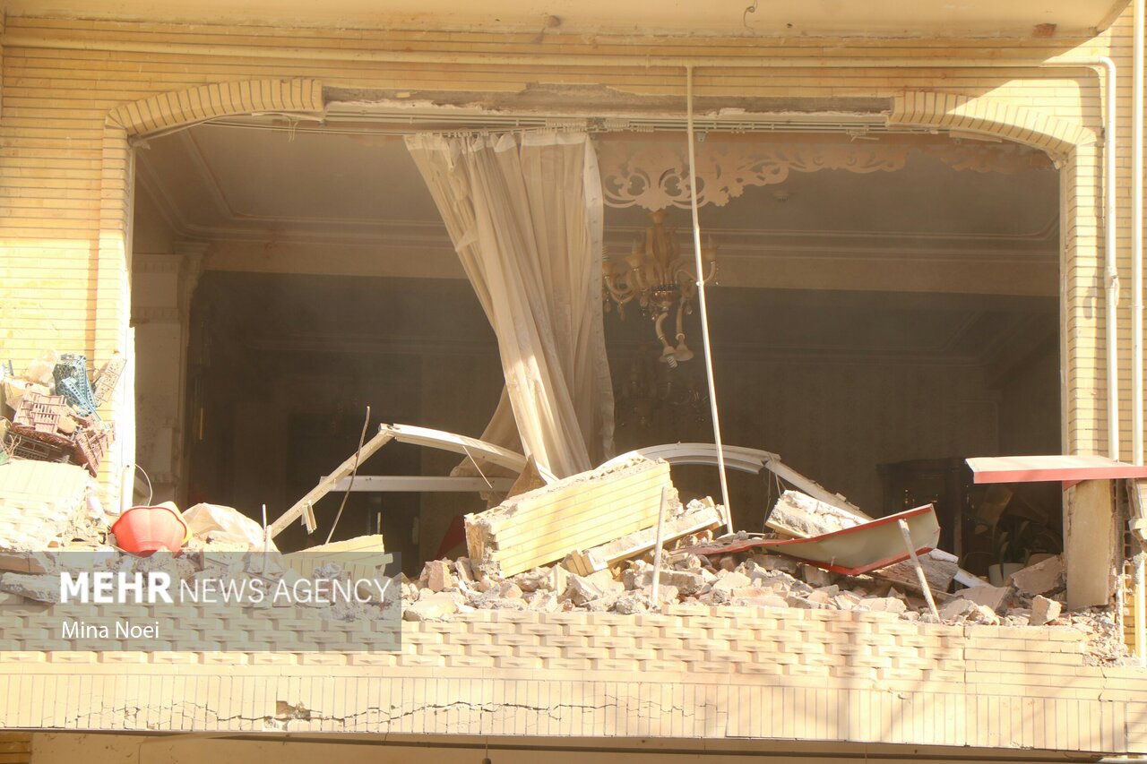 تصاویری از انفجار مهیب ساختمان در تبریز