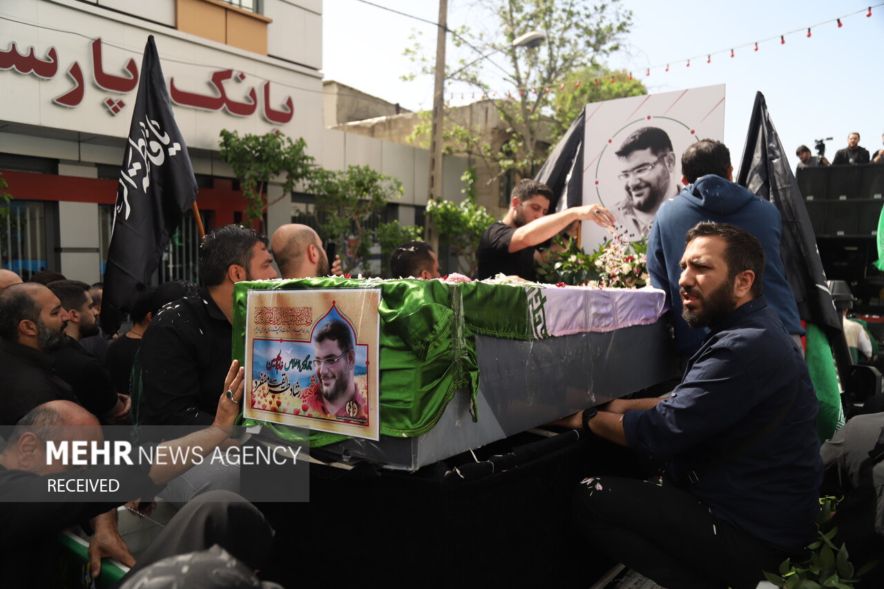 مراسم تشییع شهید رشاد طریقت منفرد