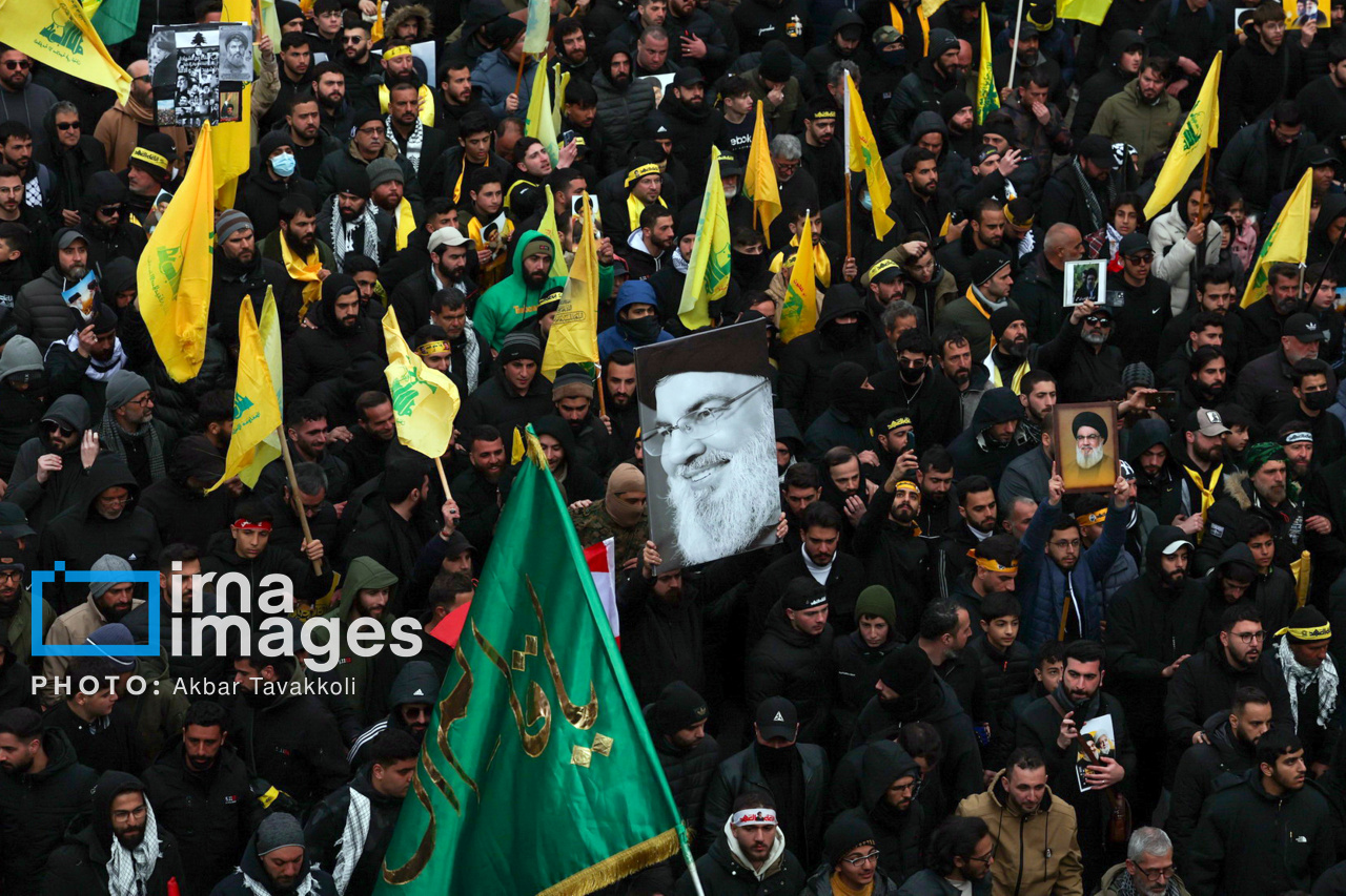 تشییع پیکر شهیدان «سید حسن نصرالله» و «سید هاشم صفی الدین»