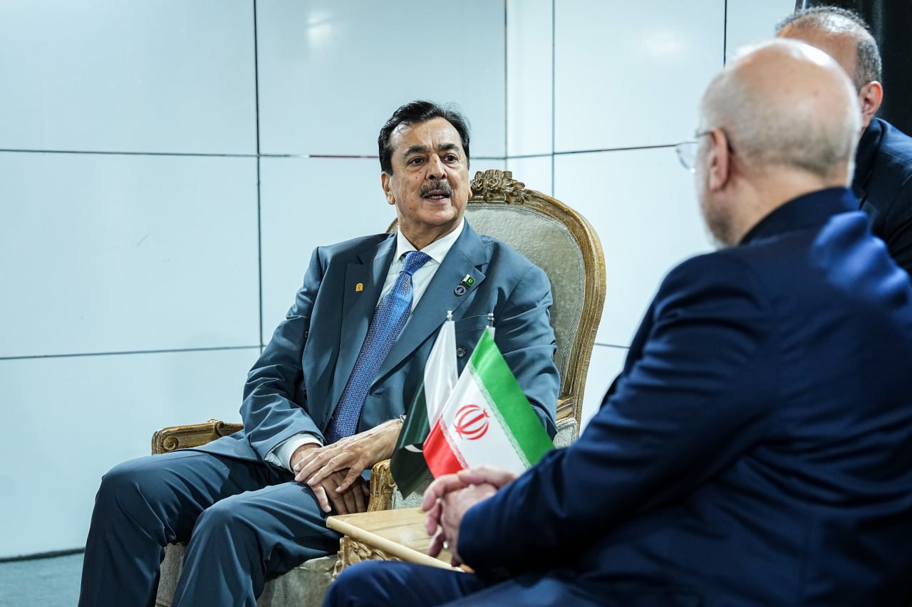دیدار رئیس مجلس سنای پاکستان با قالیباف