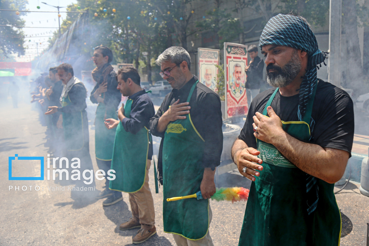 طبخ و توزیع ۷۲ دیگ غذای نذری