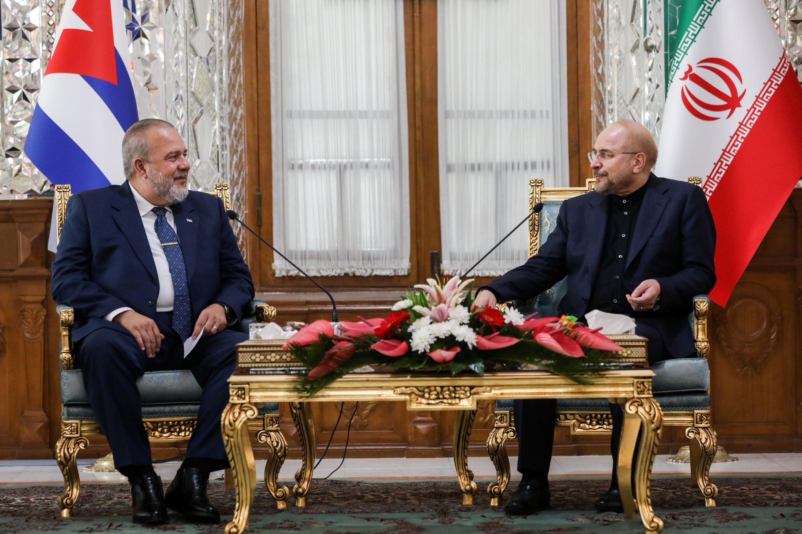 دیدار و گفت‌وگوی قالیباف و نخست‌وزیر کوبا