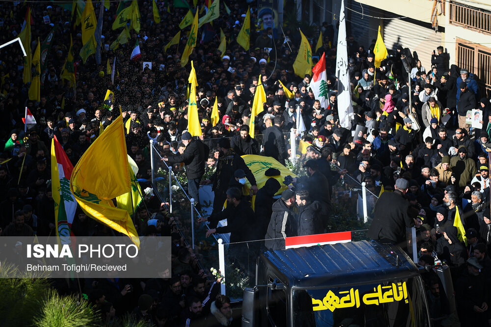 آیین تشییع پیکر شهید سیدهاشم صفی‌الدین - دیر قانون النهر