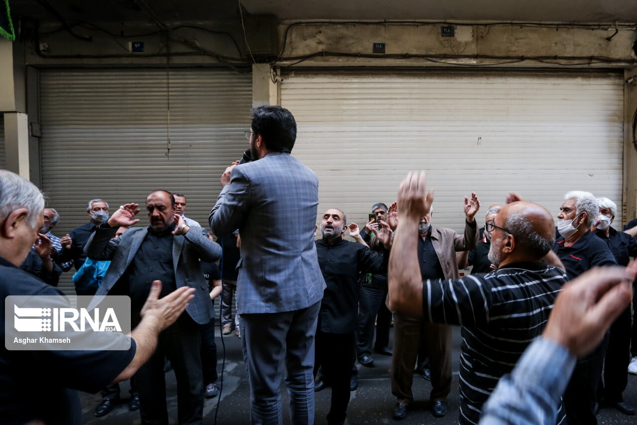 عزاداری شهادت امام جعفر صادق(ع) در بازار تهران