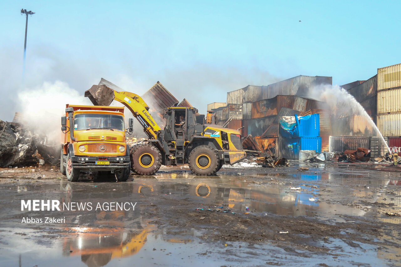 چهارمین روز حادثه انفجار در بندر شهید رجایی