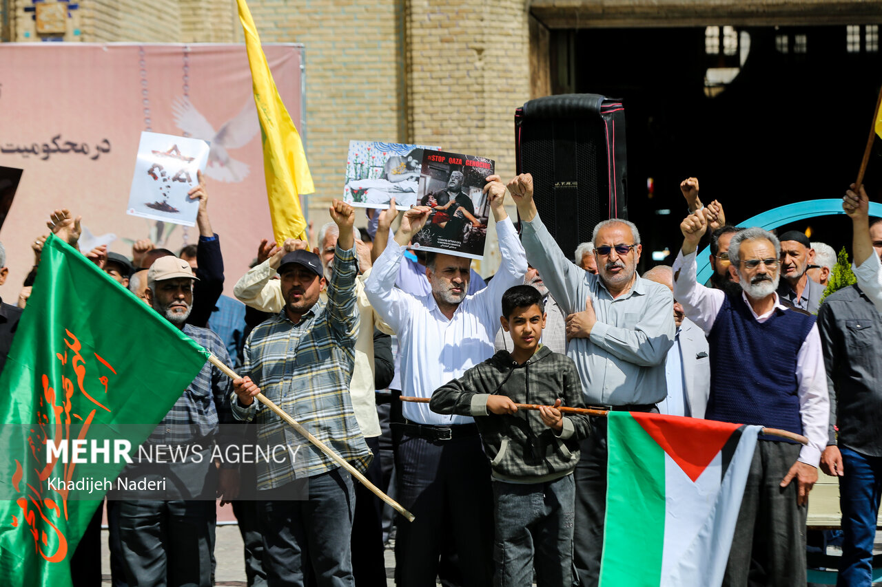 تجمع اصناف و بازاریان اصفهان در حمایت از مردم فلسطین