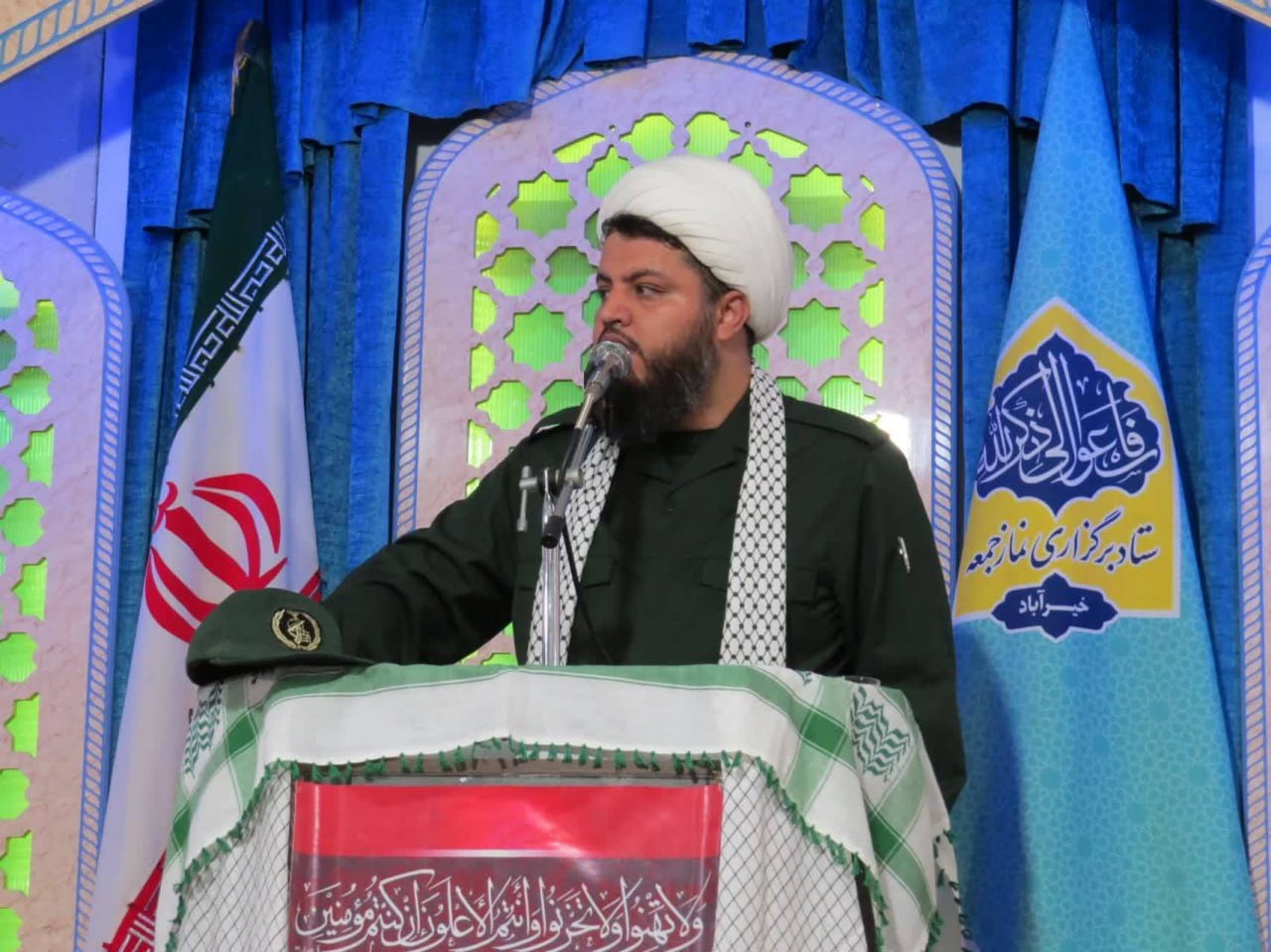 لباس رزم امام جمعه خیرآباد تهران