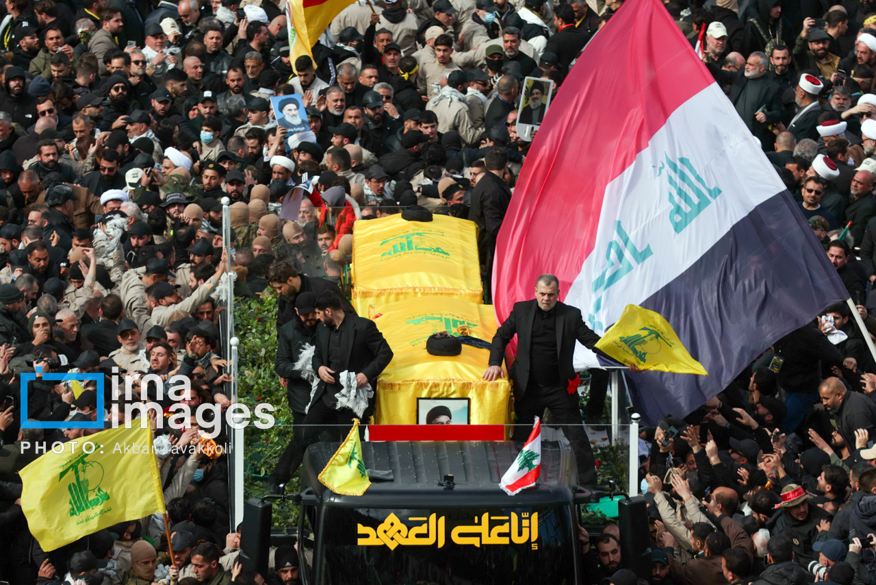 تشییع پیکر شهیدان «سید حسن نصرالله» و «سید هاشم صفی الدین»