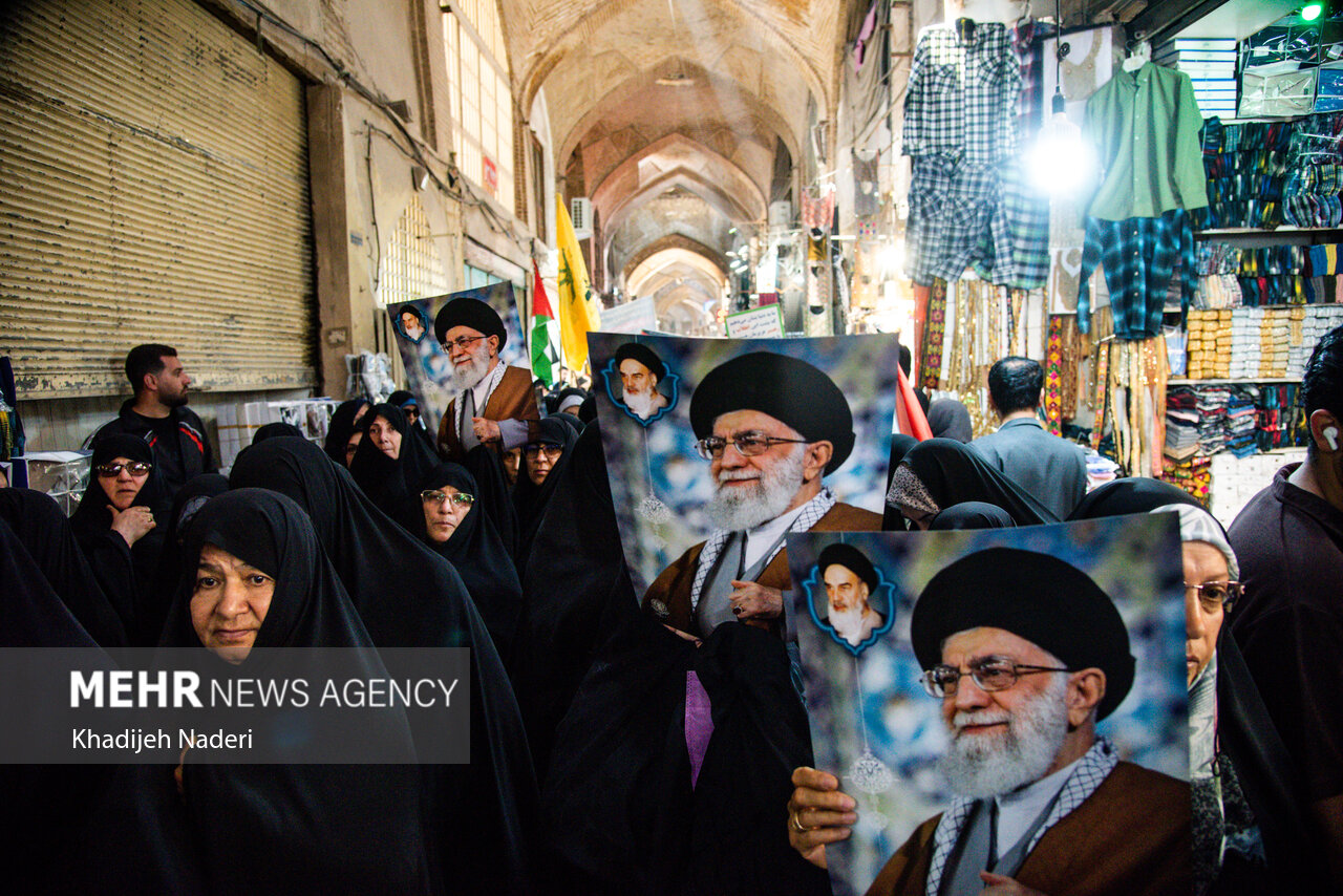 تجمع اصناف و بازاریان اصفهان در حمایت از مردم فلسطین