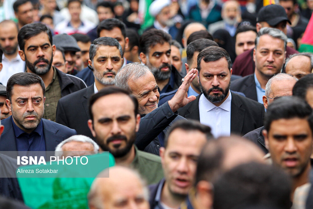 حضور مسئولین نظام در مراسم روز قدس در تهران