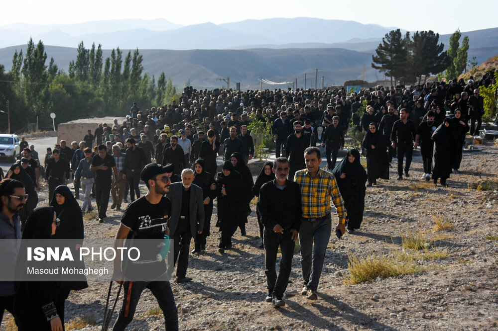 تشییع پیکر جانباختگان حادثه انفجار معدن طزره دامغان