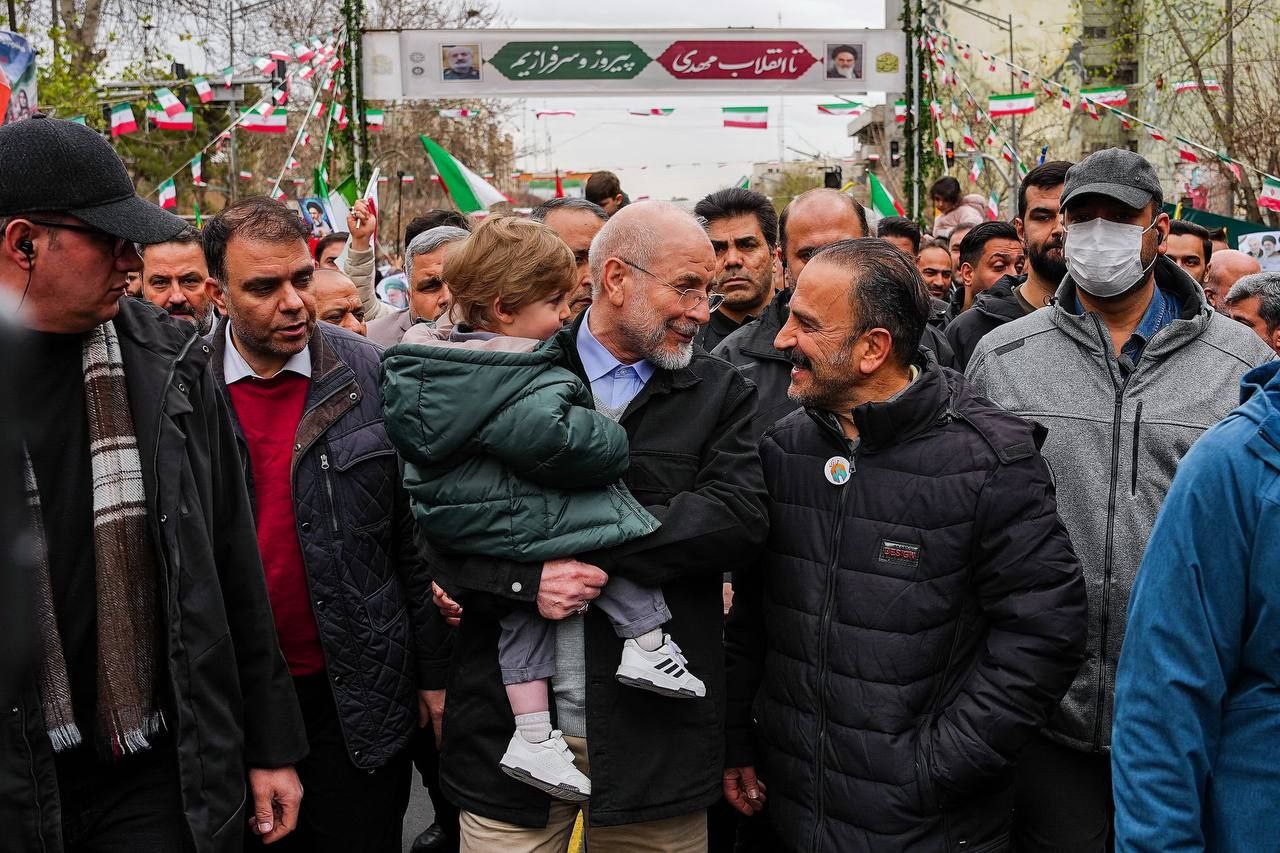 حضور قالیباف در در راهپیمایی یوم الله ۲۲ بهمن