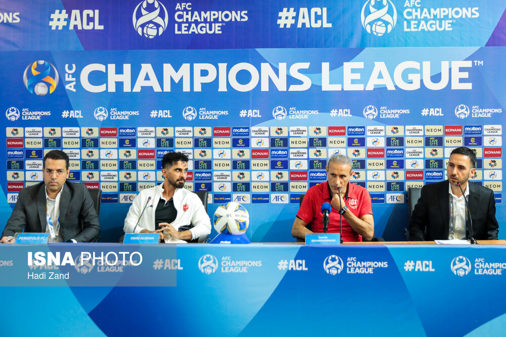 تمرین و نشست خبری تیم فوتبال پرسپولیس پیش از دیدار با النصر عربستان