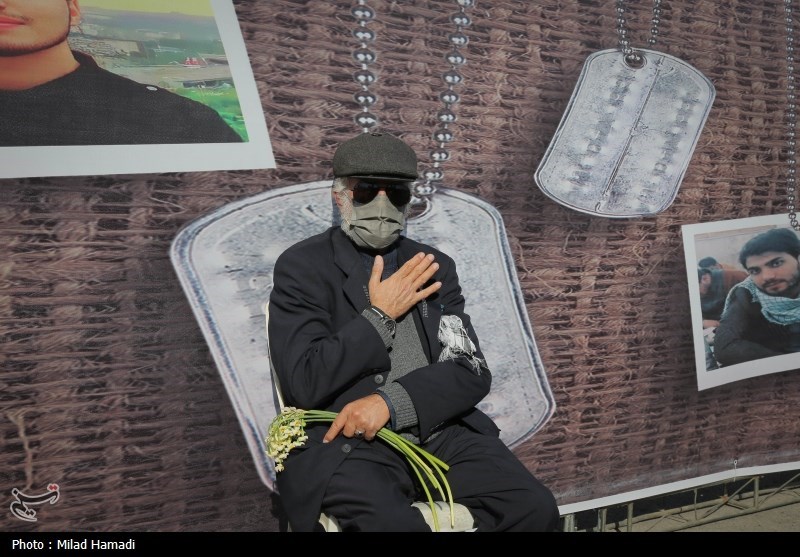 مراسم تشییع پیکر شهید گمنام در فرودگاه اهواز