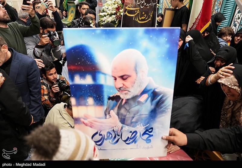  مراسم وداع با پیکر شهدای راه قدس