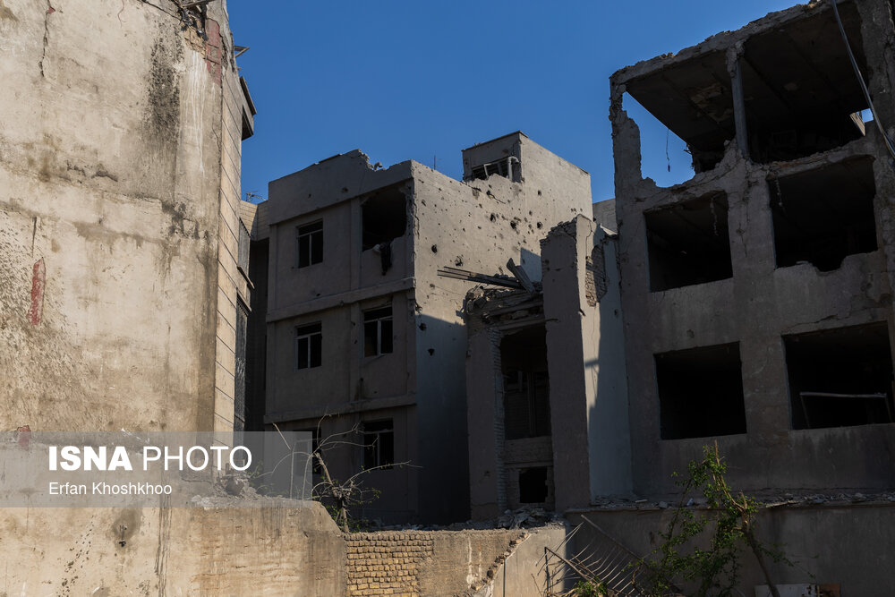 منازل مسکونی خسارت دیده منطقه ۴ تهران در جنگ تحمیلی ۱۲ روزه
