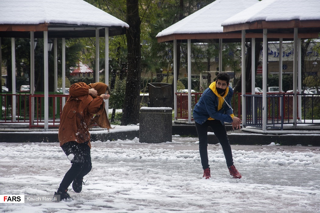  روز برفی در رشت