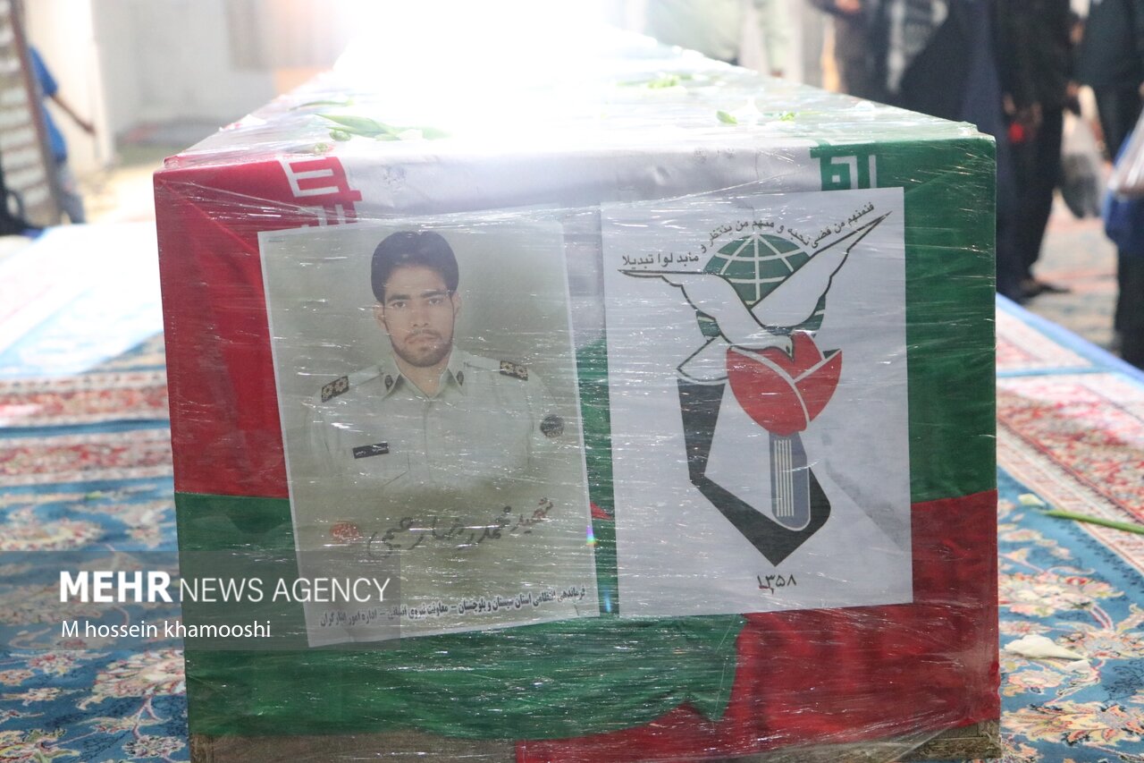 مراسم تشییع شهدای حادثه تروریستی دامن در شهر زابل