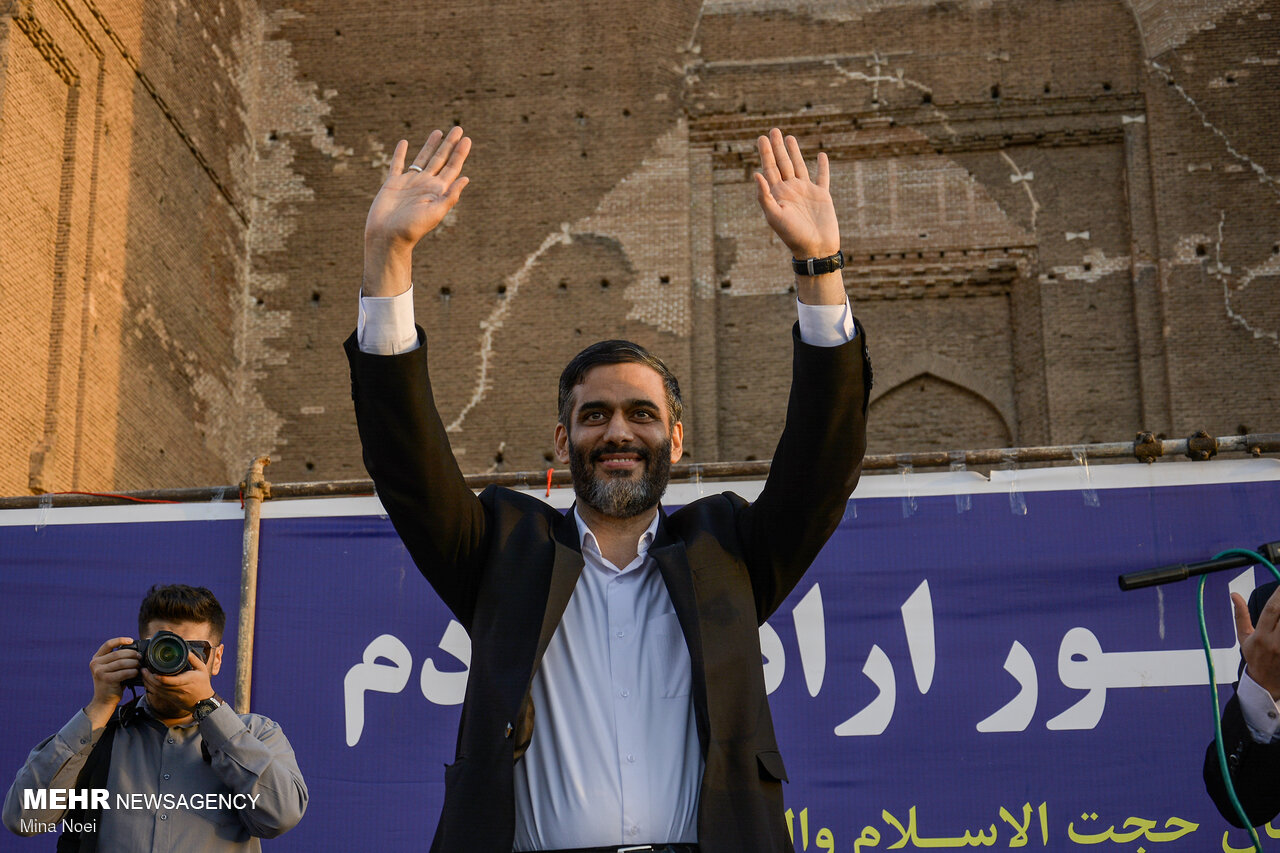 سعید محمد در اجتماع حامیان رئیسی در تبریز