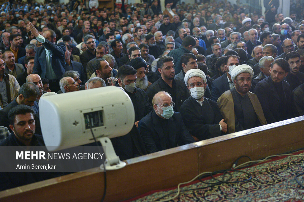 مراسم چهلمین روز شهدای شاهچراغ(ع) با حضور رئیس مجلس